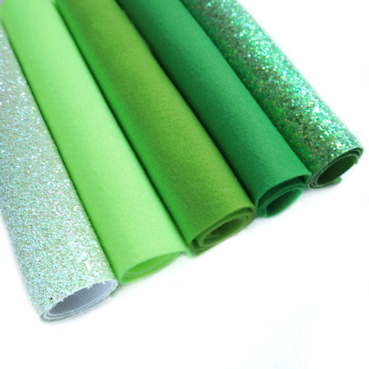 MOHITO SYNTHETIC LEATHER FAUX LEATHER FABRIC AND FELT 20X30 CM 5 PCS SET - Luxy Kraft