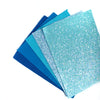 BLUE SYNTHETIC LEATHER FAUX LEATHER FABRIC AND FELT 20X30 CM 5 PCS SET - Luxy Kraft