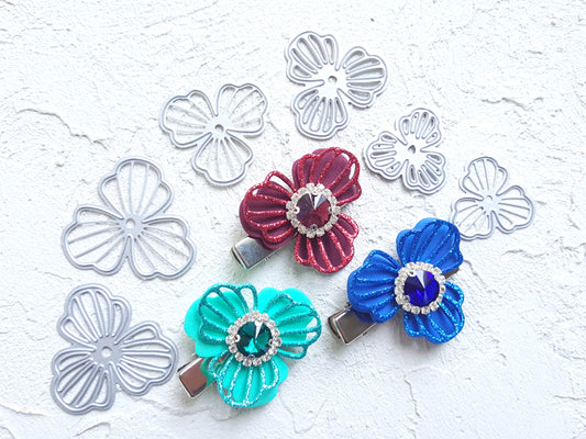 FLOWER CUTTING DIES SET 6 PCS 7.4x10.8 cm - Luxy Kraft