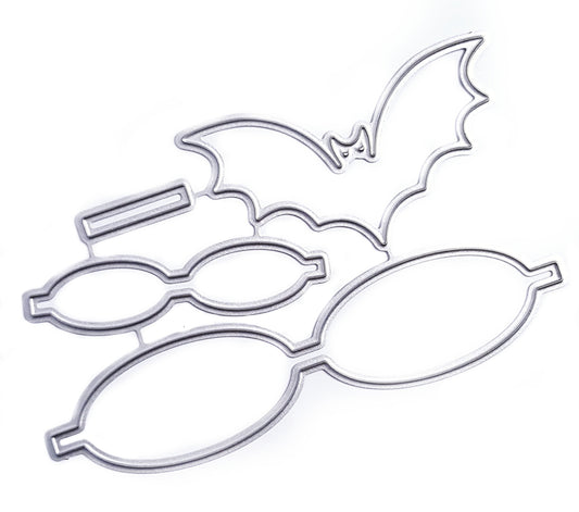 Bow tie Bat cutting dies 4 pcs 10.3x6.1 cm - Luxy Kraft