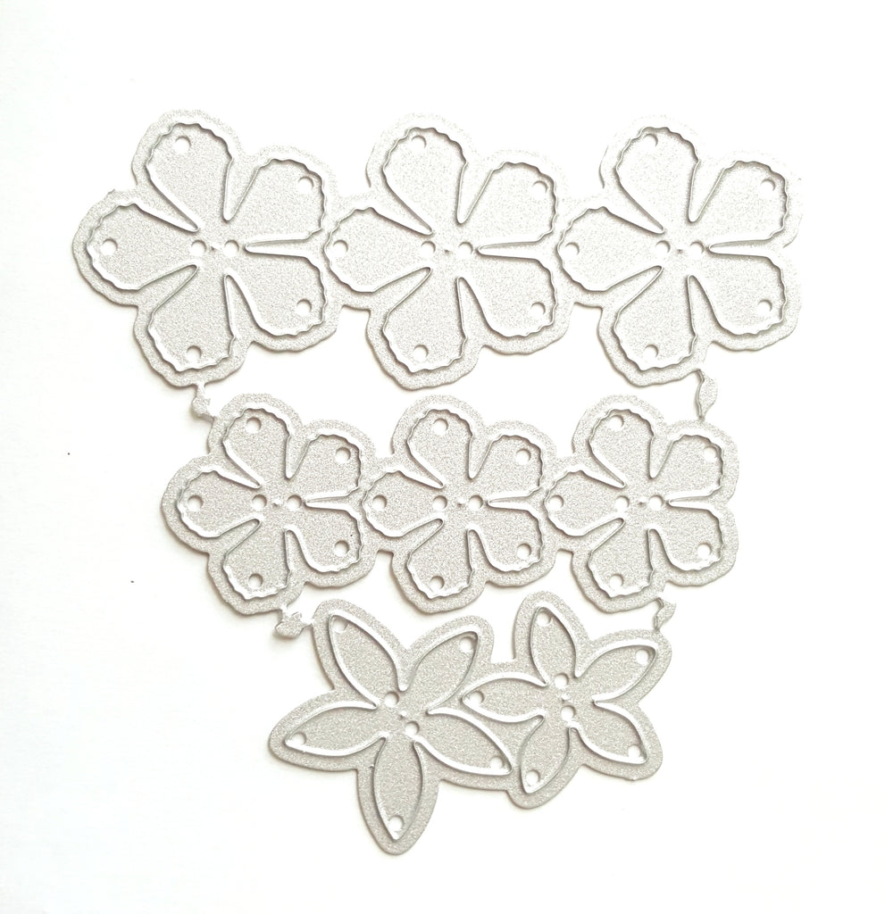 FLOWER CUTTING DIES 2 PCS SET 9.5X9.1 CM - Luxy Kraft