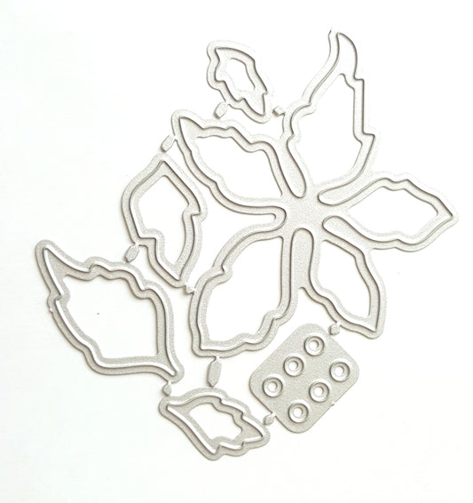 POINSETTIA FLOWER CUTTING DIES 6 PCS SET - Luxy Kraft