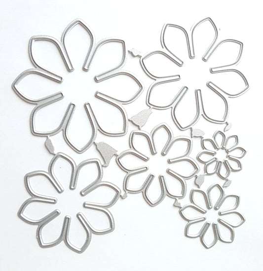 SUCCULENT, GERBERA, DAHLIA, DAISY FLOWER CUTTING DIES 6 PCS SET - Luxy Kraft