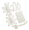 BLACK-EYED SUSAN THUNBERGIA FLOWER CUTTING DIES 6 PCS SET 12x8.5 CM - Luxy Kraft