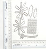 BLACK-EYED SUSAN THUNBERGIA FLOWER CUTTING DIES 6 PCS SET 12x8.5 CM - Luxy Kraft