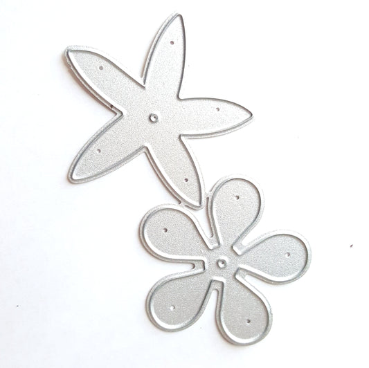 ROSE FLOWER LEAF CUTTING DIES 2 PCS SET - Luxy Kraft