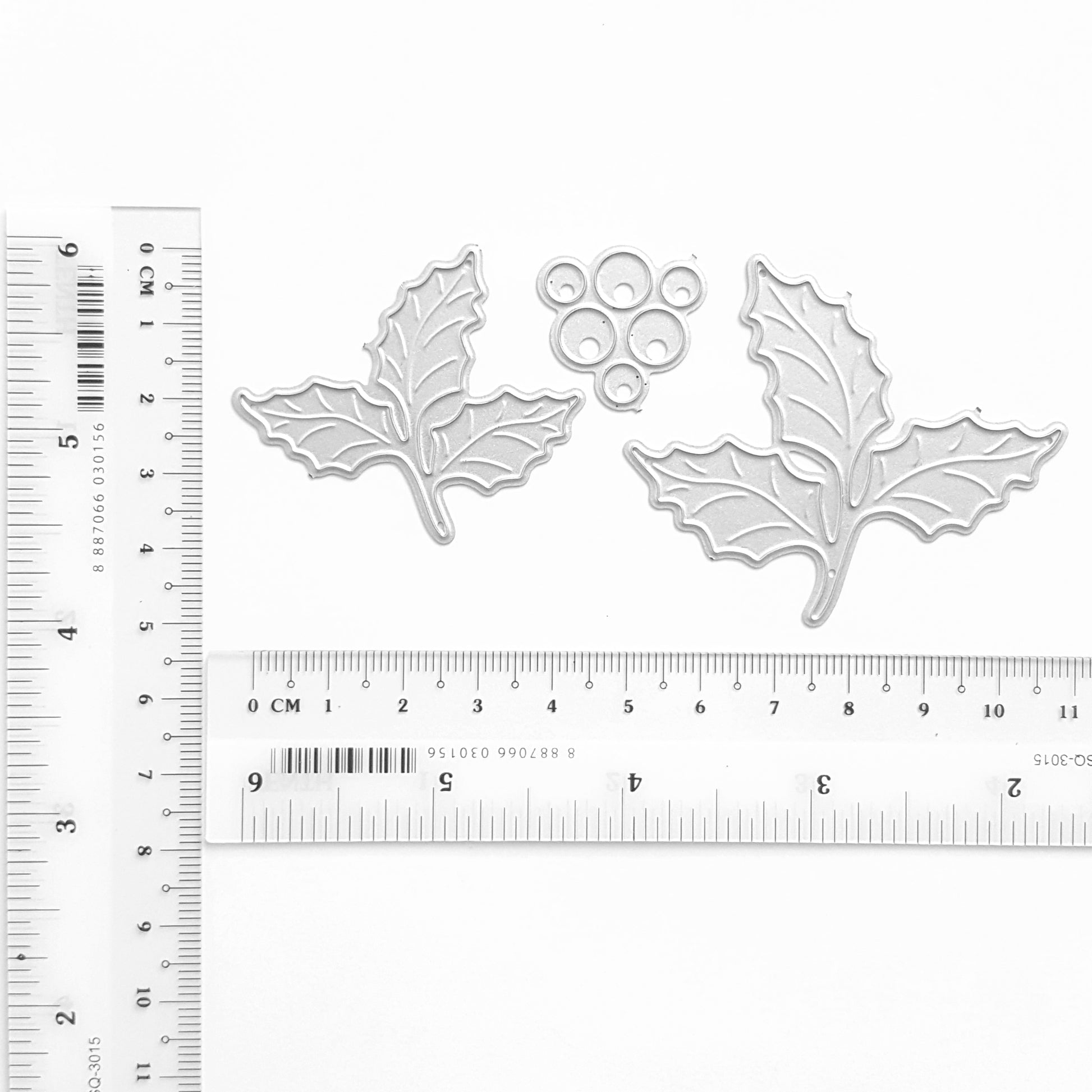 FLOWER CHRISTMAS HOLLY LEAF CUTTING DIES 3 PCS SET - Luxy Kraft