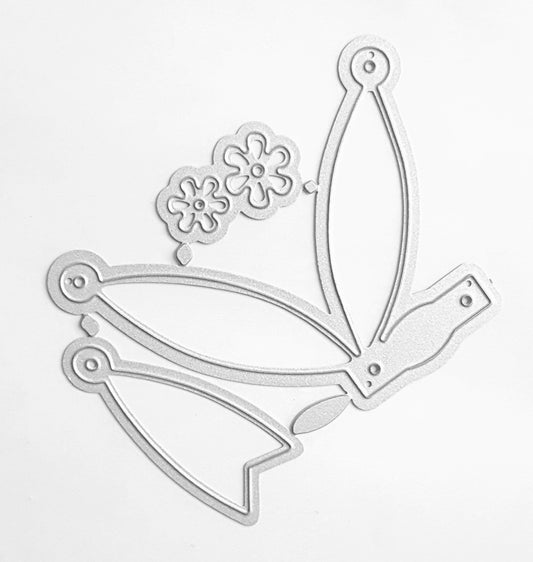 BOW FLOWER CUTTING DIES 6.1X8.3 CM - Luxy Kraft