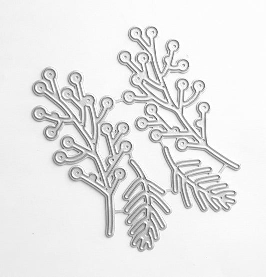 FLOWERS BERRY LEAF CUTTING DIES SET 4 PCS 8.6X6.7 CM - Luxy Kraft