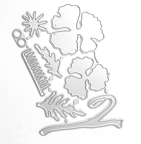 POPPY FLOWER CUTTING DIES 8 PCS SET - Luxy Kraft