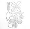 CLEMATIS FLOWERS CUTTING DIES SET 6 PCS 12.7X8.8 CM - Luxy Kraft