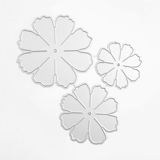 Flower cutting dies 3 pcs set - Luxy Kraft