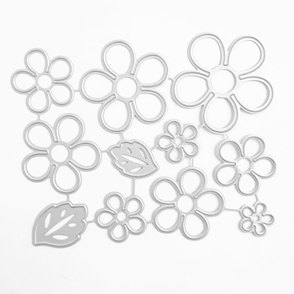 FLOWER LEAF CUTTING DIES 11 PCS SET 10.6X8.6 CM - Luxy Kraft