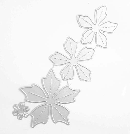 POINSETTIA FLOWER CUTTING DIES 4 PCS SET - Luxy Kraft