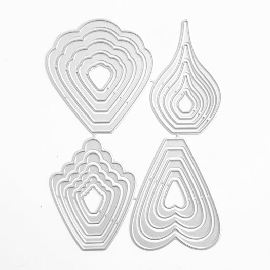 FLOWERS CUTTING DIES 4 SETS - Luxy Kraft