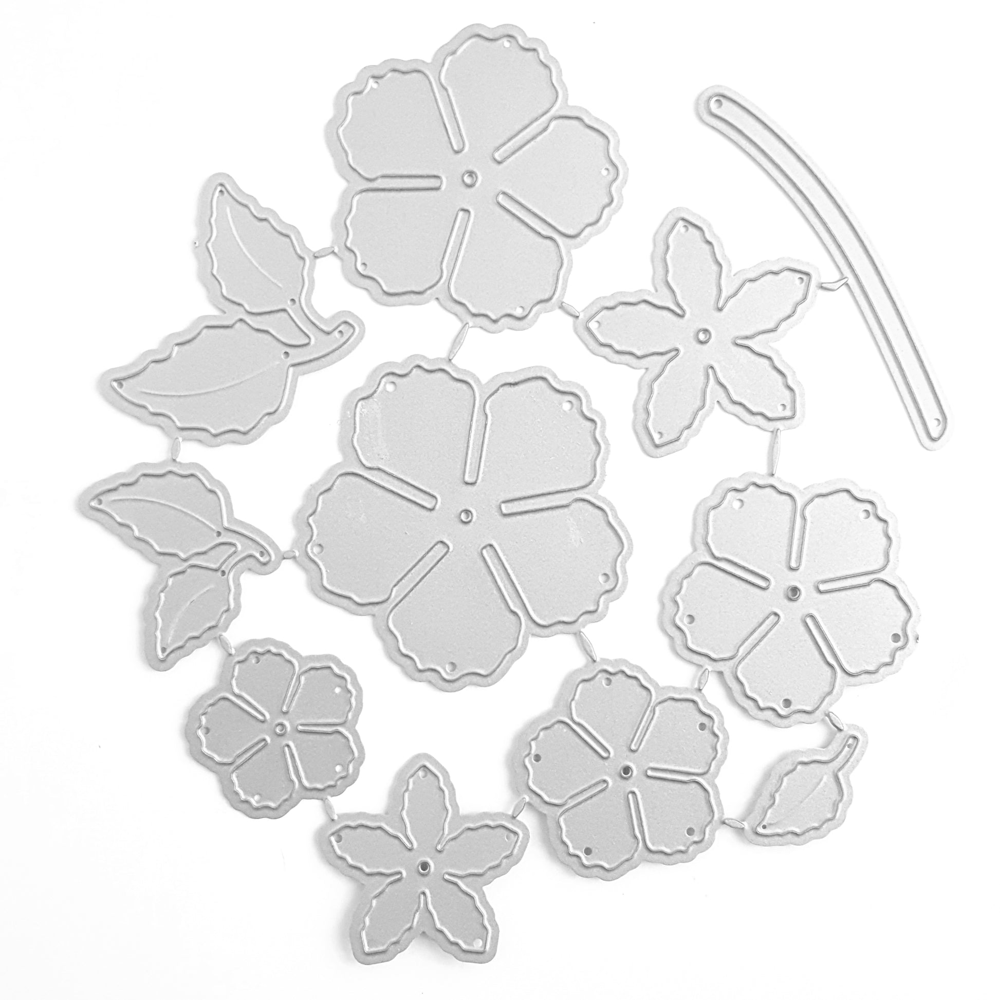 FLOWER LEAF CUTTING DIES 11 PCS SET - Luxy Kraft