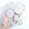 PEONY DAISY FLOWERS CUTTING DIES SET 6 PCS - Luxy Kraft