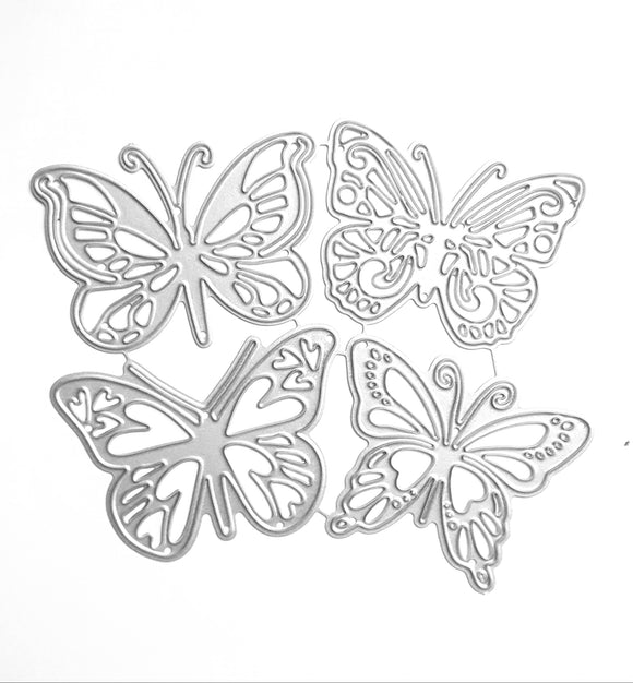 Butterfly cutting dies 4 pcs 11.6x10.2 cm - Luxy Kraft