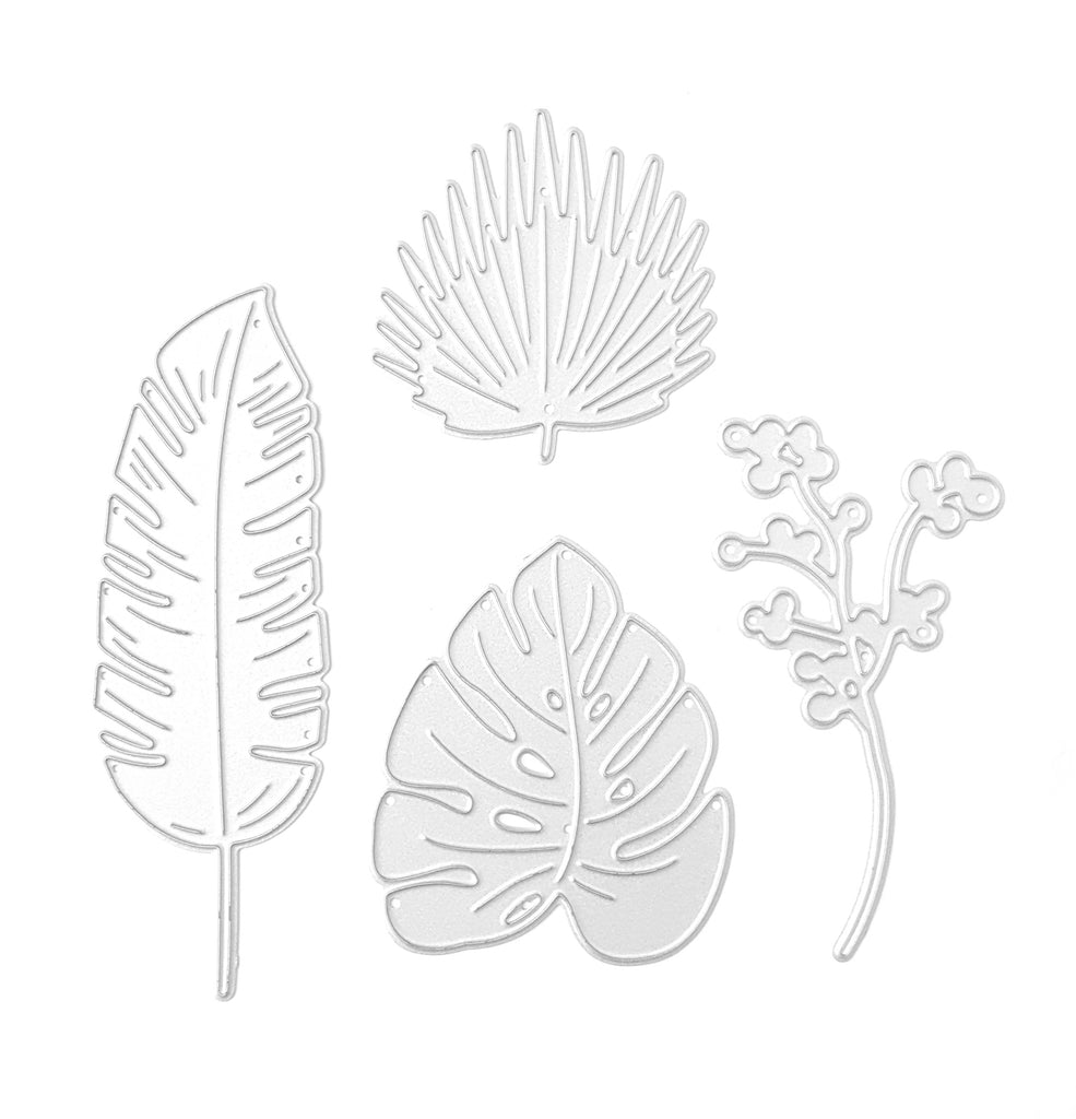 LEAVES PLANT CUTTING DIES 4 PCS SET - Luxy Kraft