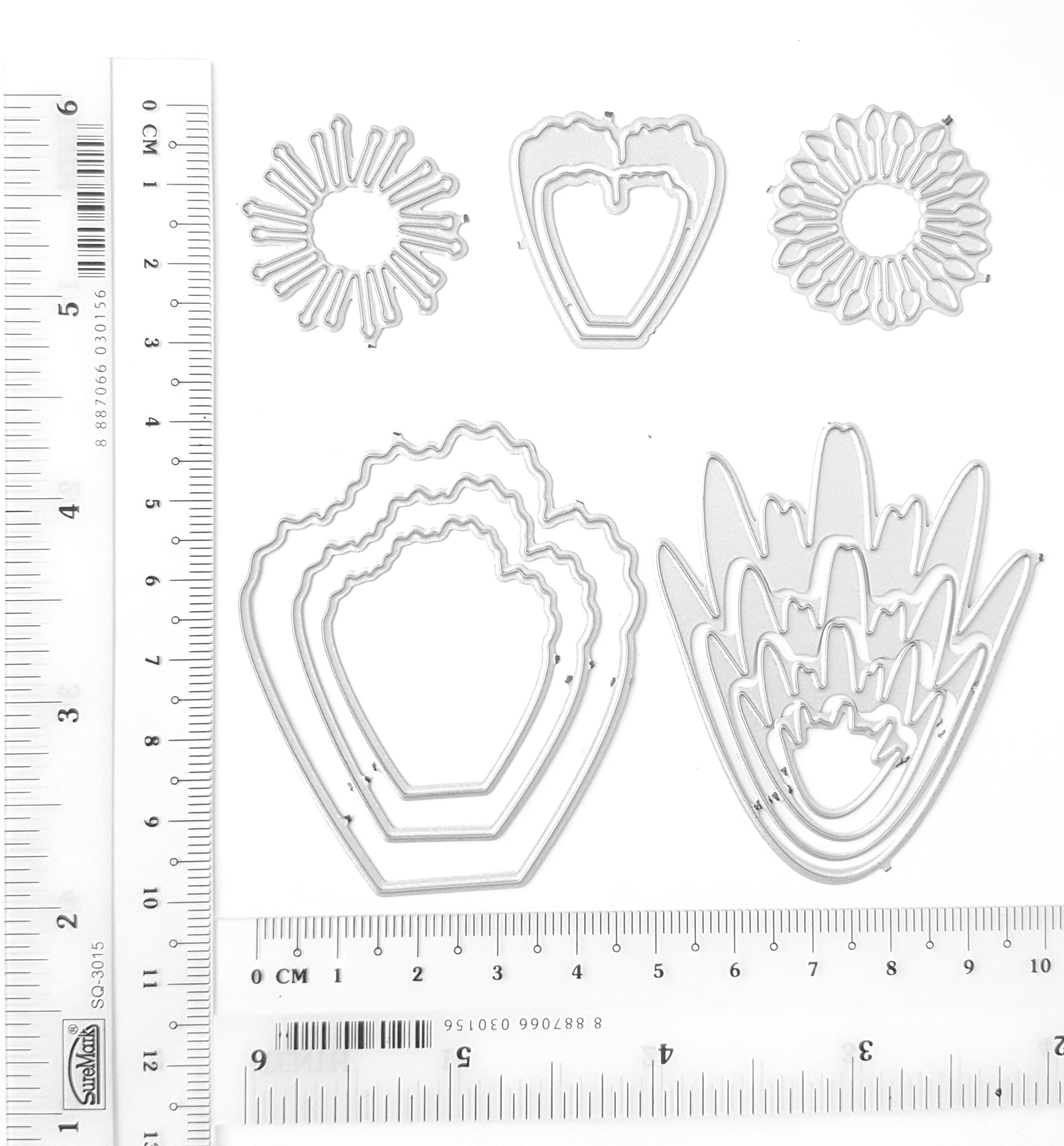 PEONY FLOWERS STAMEN CUTTING DIES 11 PCS SET - Luxy Kraft