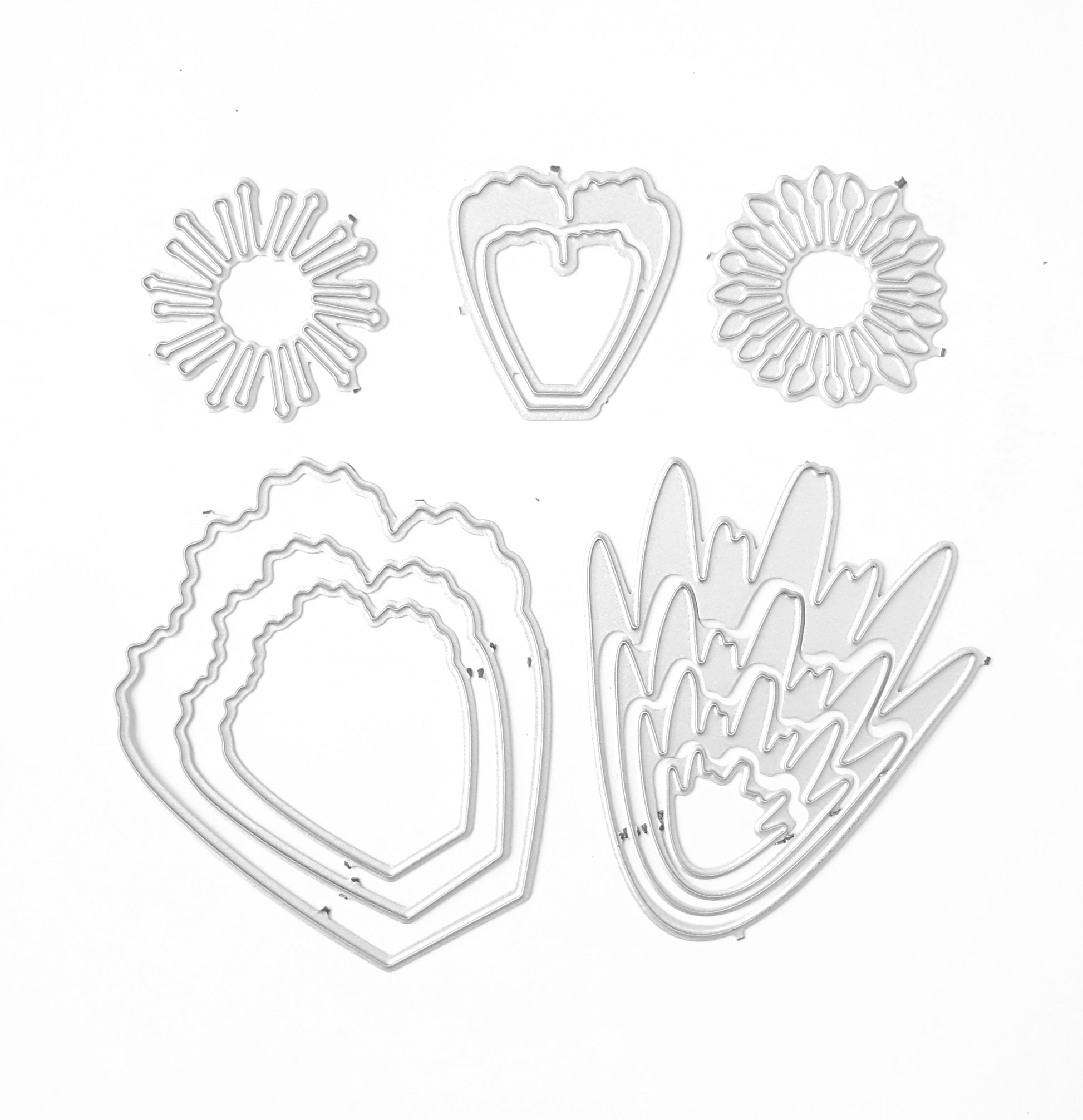 PEONY FLOWERS STAMEN CUTTING DIES 11 PCS SET - Luxy Kraft