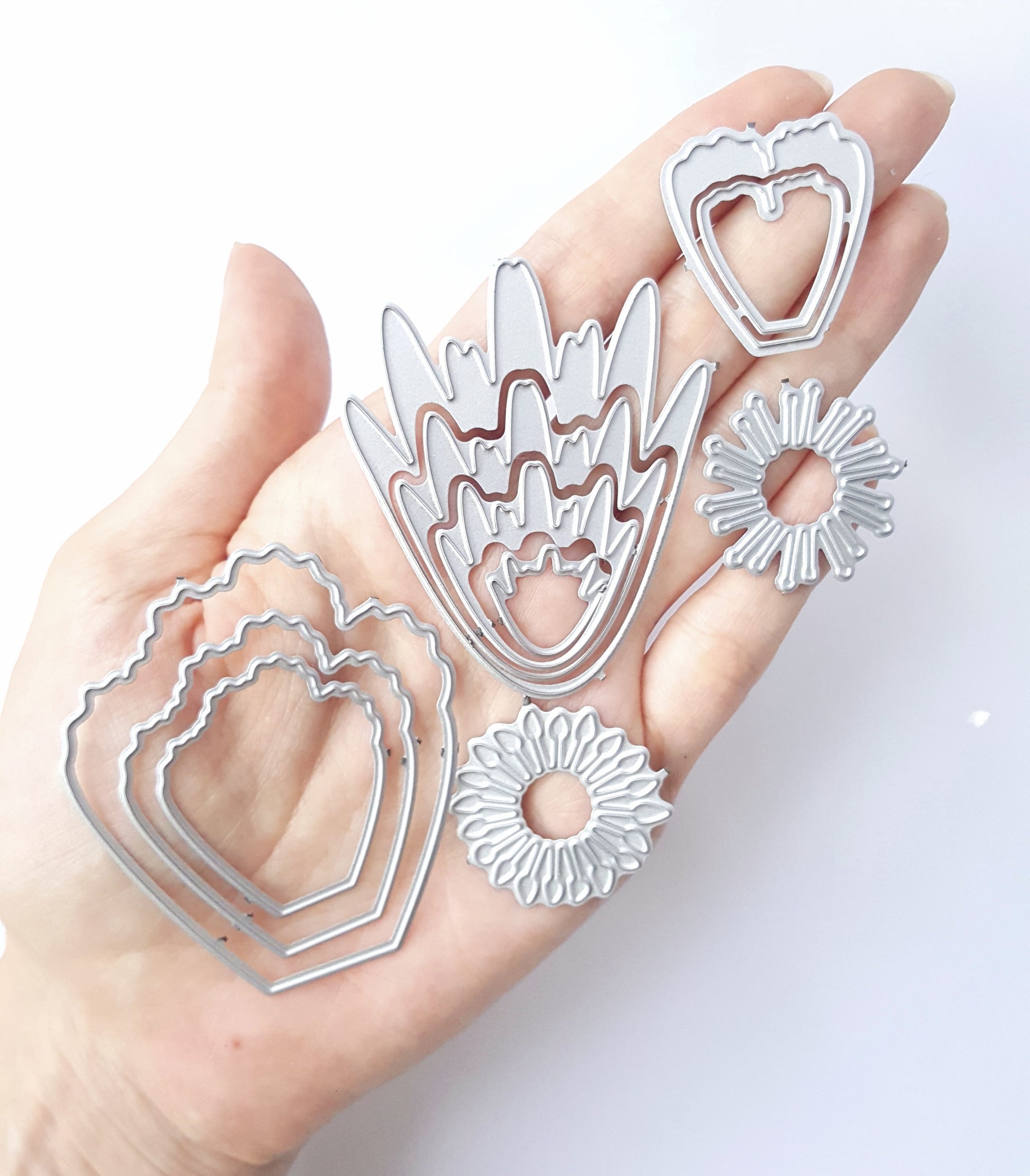 PEONY FLOWERS STAMEN CUTTING DIES 11 PCS SET - Luxy Kraft
