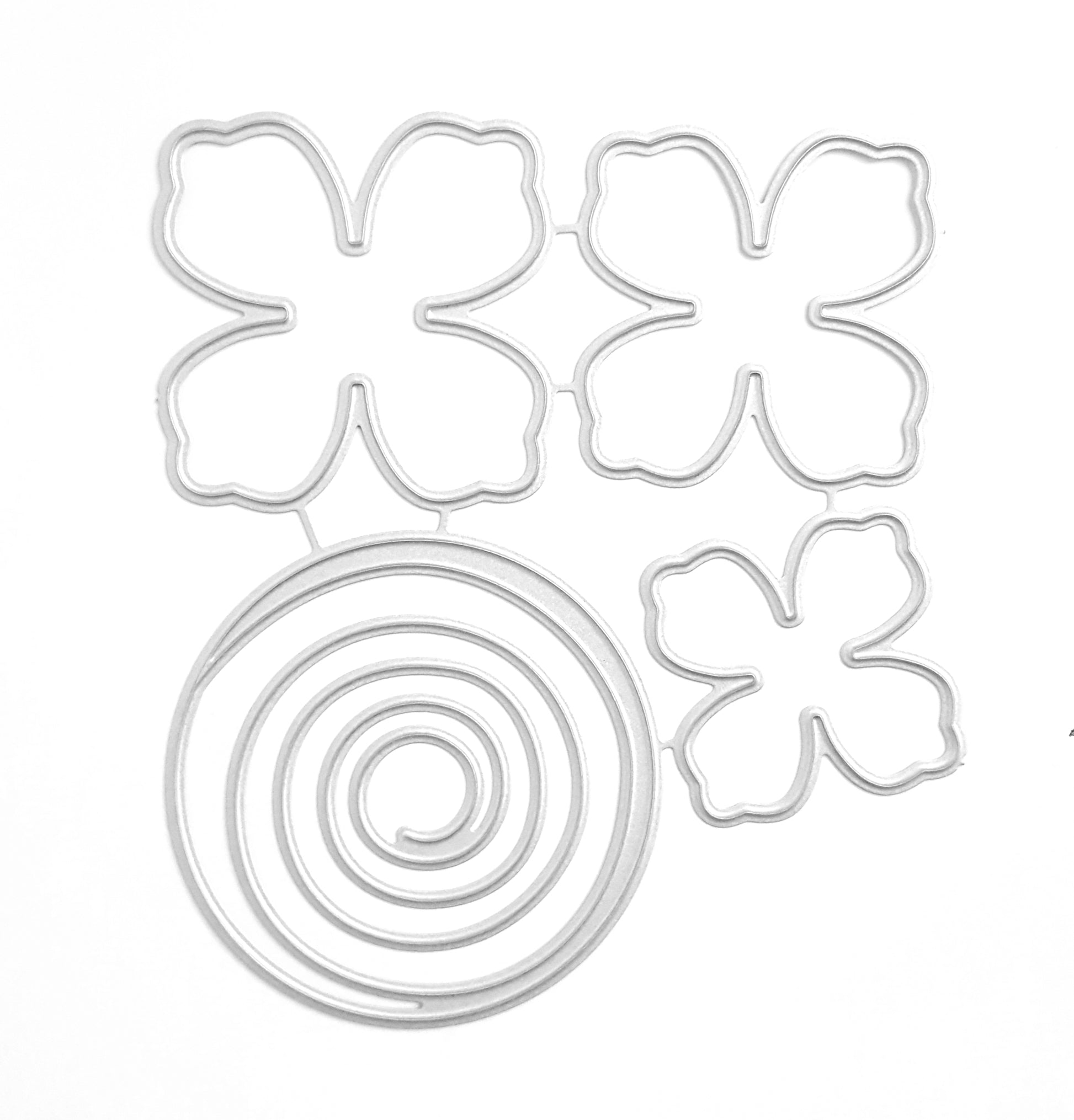 FLOWER CUTTING DIES 4 PCS SET - Luxy Kraft
