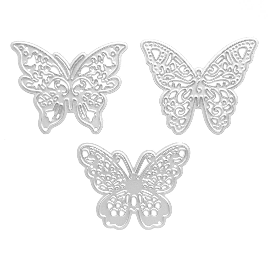 BUTTERFLY CUTTING DIES 3 PCS SET - Luxy Kraft