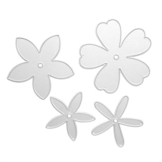 FLOWERS CUTTING DIES 4 PCS SET - Luxy Kraft