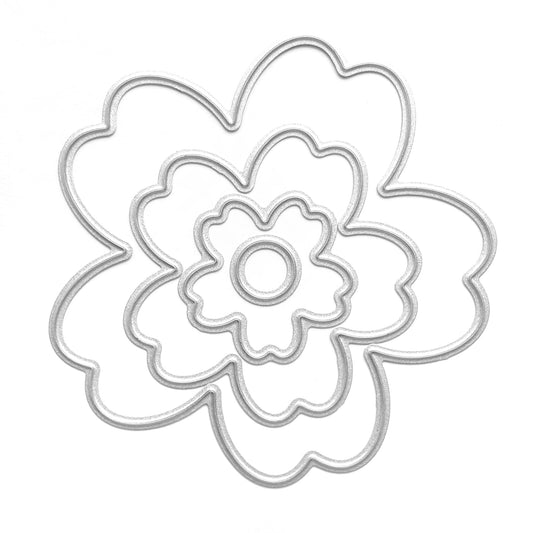 FLOWER CUTTING DIES 4 PCS SET - Luxy Kraft