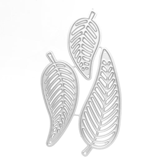 3D LEAVES CUTTING DIES 3 PCS SET 9.6X5.5 CM - Luxy Kraft
