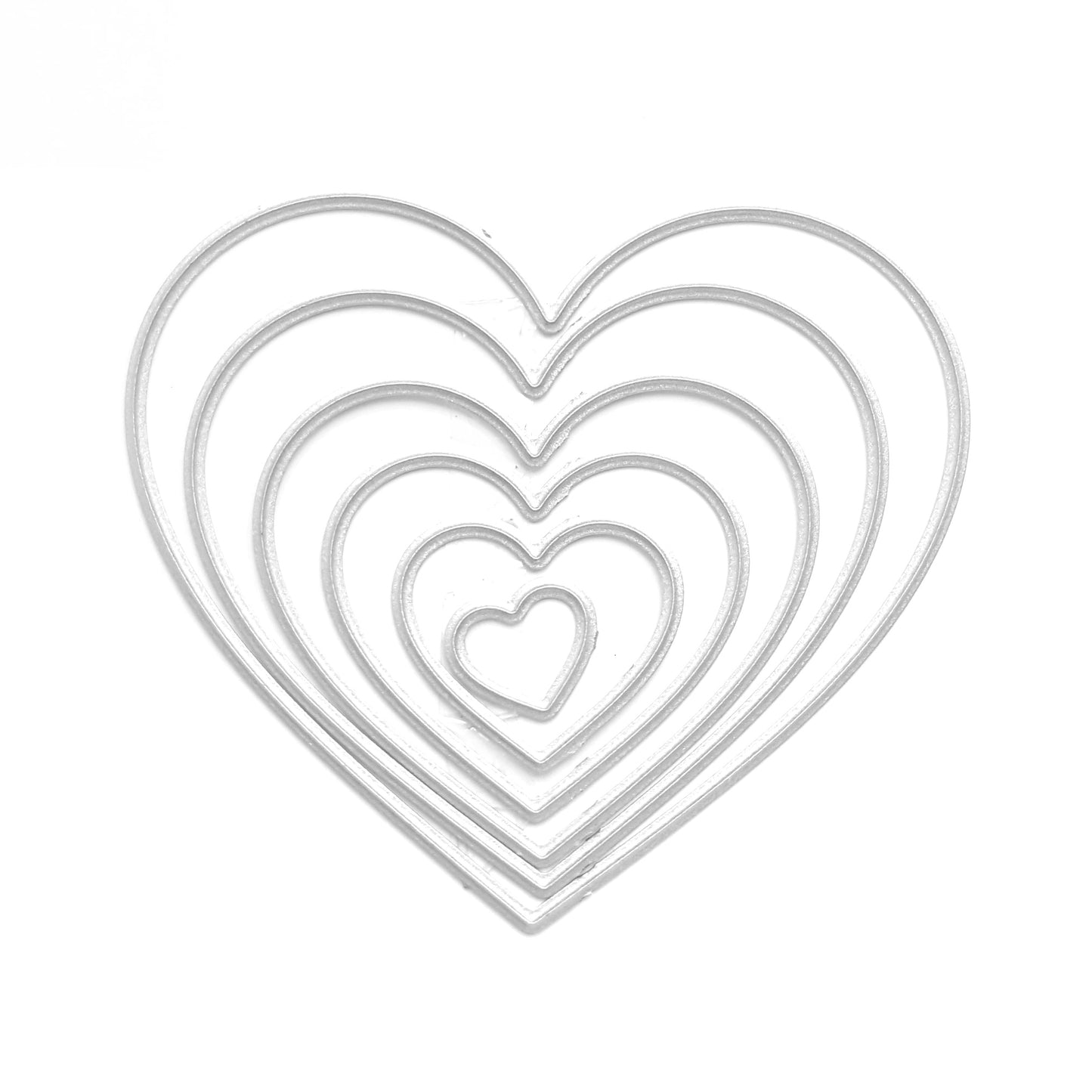 HEART CUTTING DIES 6 PCS SET 1-6 CM - Luxy Kraft