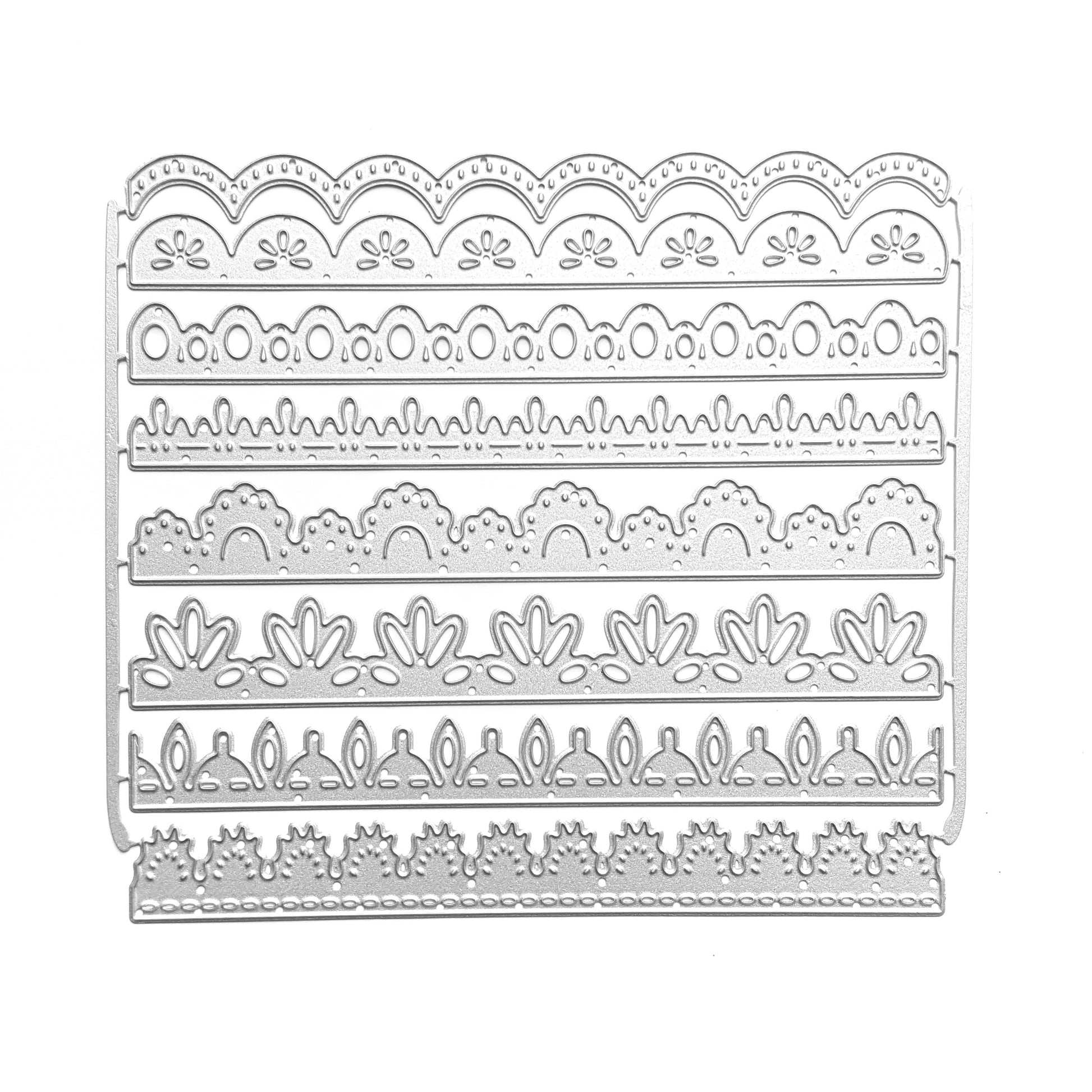 LACE BORDER SCRAPBOOKING PARTTEN FOR CARDMAKING CUTTING DIES 7 PCS SET - Luxy Kraft