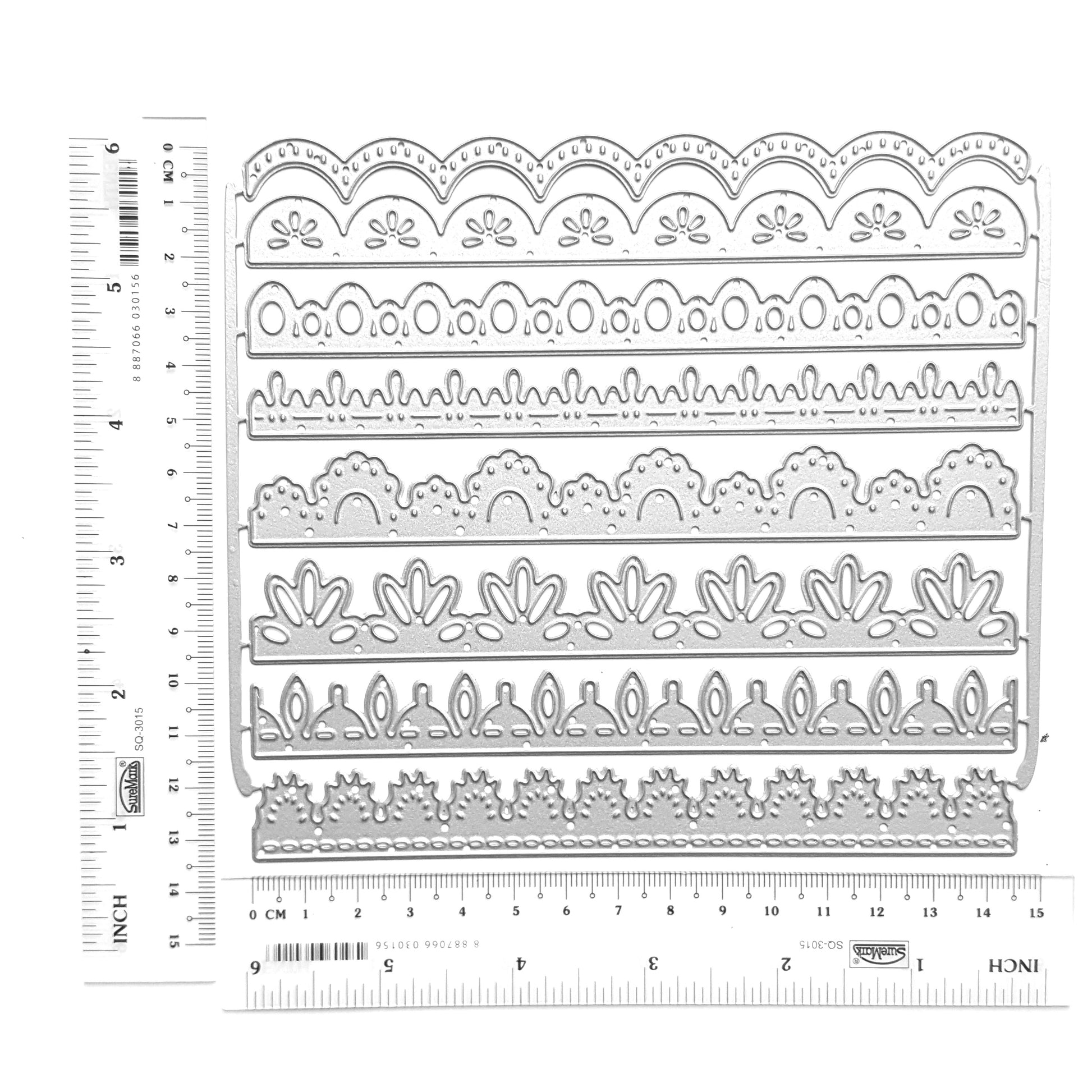 LACE BORDER SCRAPBOOKING PARTTEN FOR CARDMAKING CUTTING DIES 7 PCS SET - Luxy Kraft