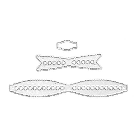 3D HEART BOW KNOT CUTTING DIES 3 PCS SET - Luxy Kraft