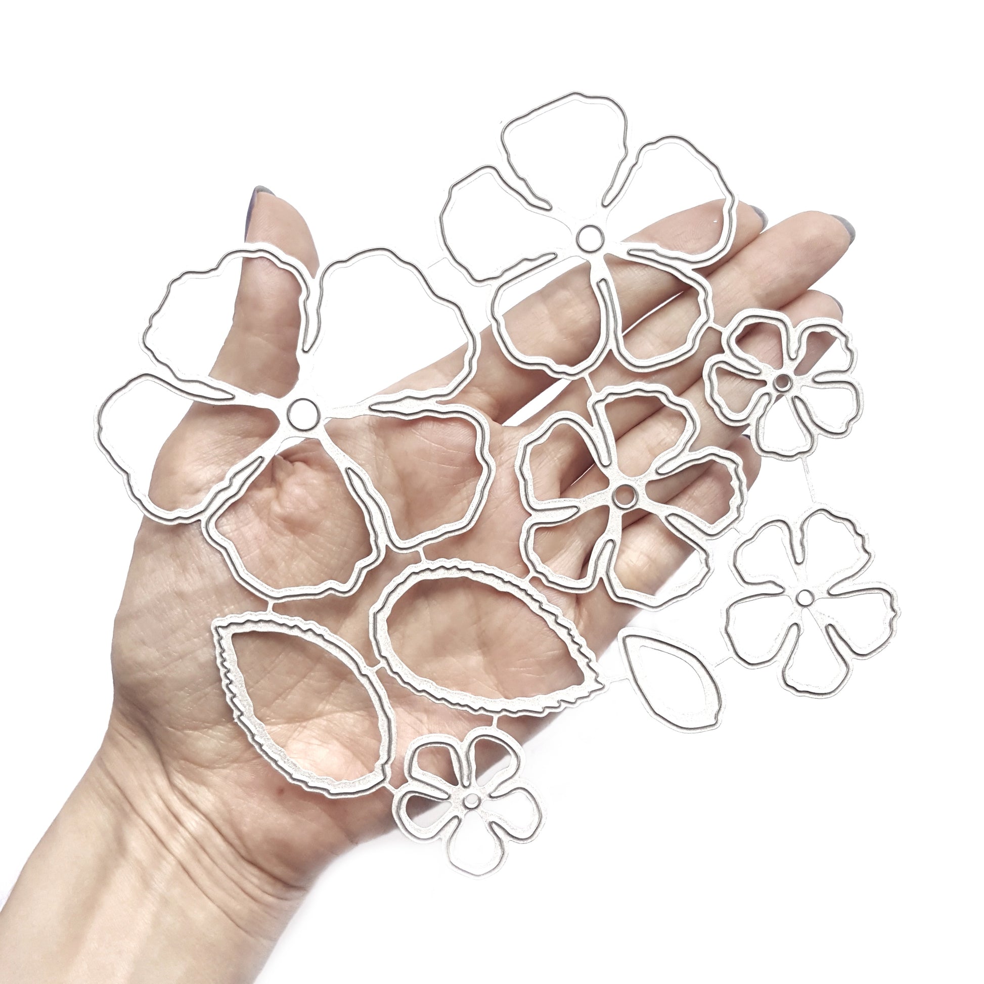 ROSE FLOWER CUTTING DIES 9 PCS SET - Luxy Kraft