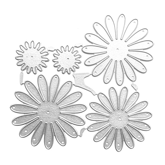 DAHLIA FLOWERS CUTTING DIES SET 5 PCS - Luxy Kraft