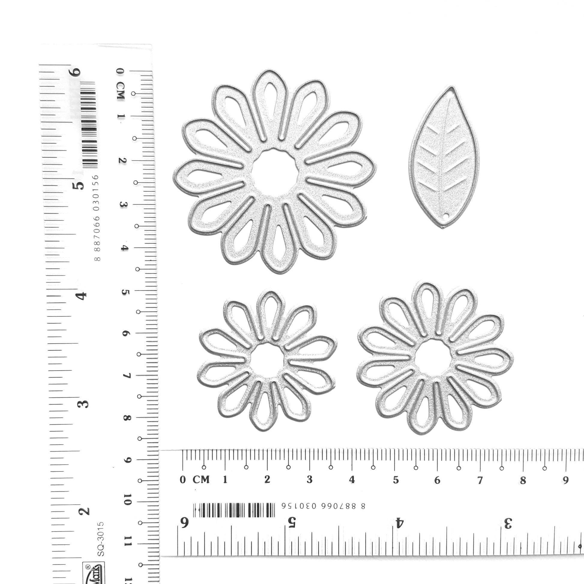DAISY FLOWER LEAF CUTTING DIES 4 PCS SET - Luxy Kraft