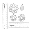 DAISY FLOWER LEAF CUTTING DIES 4 PCS SET - Luxy Kraft