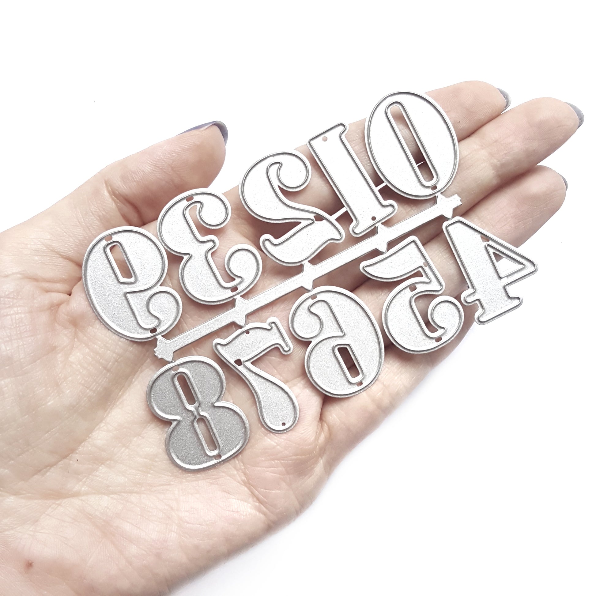 0-9 NUMBERS CUTTING DIES 10 PCS SET - Luxy Kraft