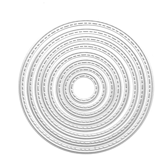 CIRCLE FRAME CUTTING DIES 8 PCS SET - Luxy Kraft