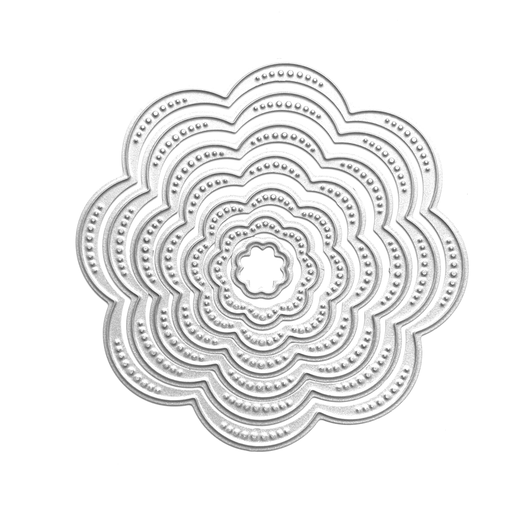 Flower circles cutting dies 7 pcs set - Luxy Kraft