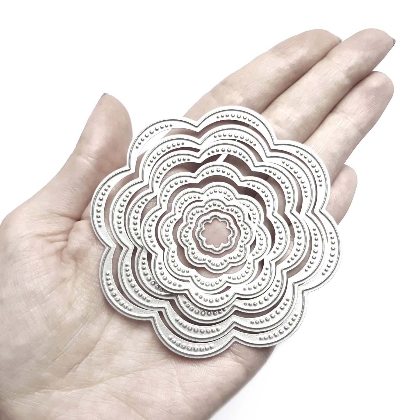 Flower circles cutting dies 7 pcs set - Luxy Kraft