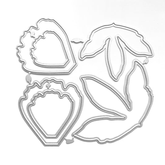 PEONY FLOWER LEAVES CUTTING DIES 6 PCS SET - Luxy Kraft