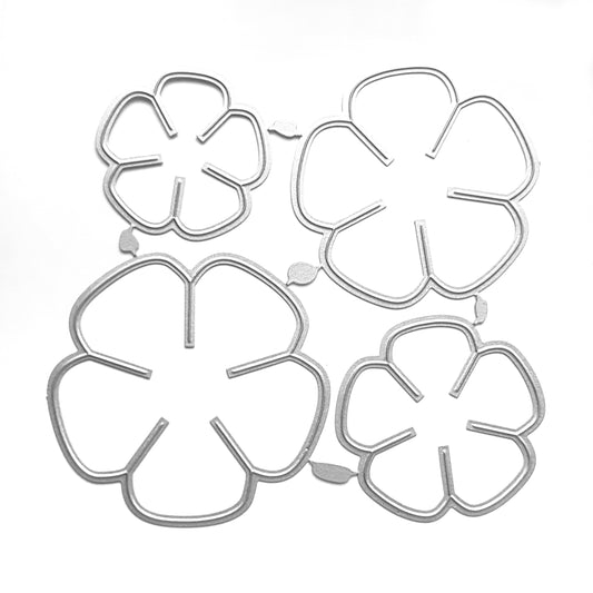 FLOWERS CUTTING DIES 4 PCS SET - Luxy Kraft
