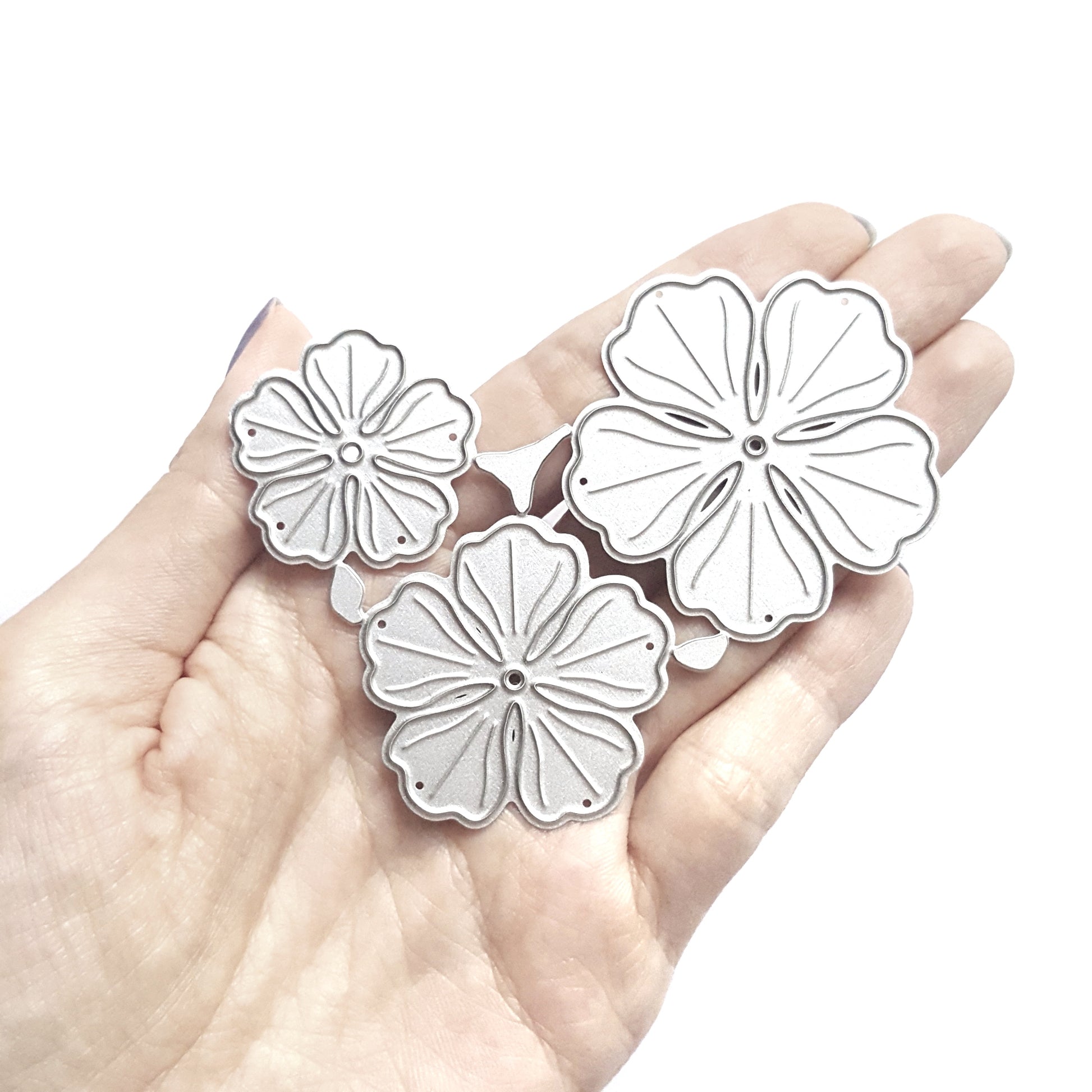 FLOWER CUTTING DIES 3 PCS SET - Luxy Kraft