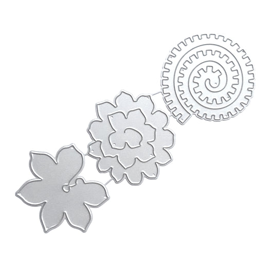 FLOWERS CUTTING DIES SET 3 PCS SET - Luxy Kraft
