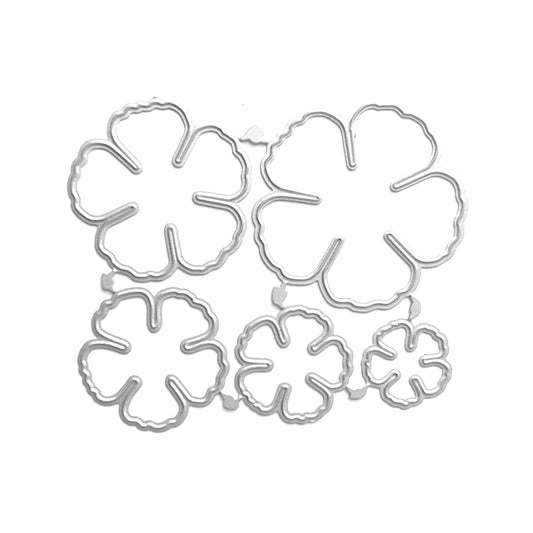 PEONY FLOWER CUTTING DIES 5 PCS SET - Luxy Kraft