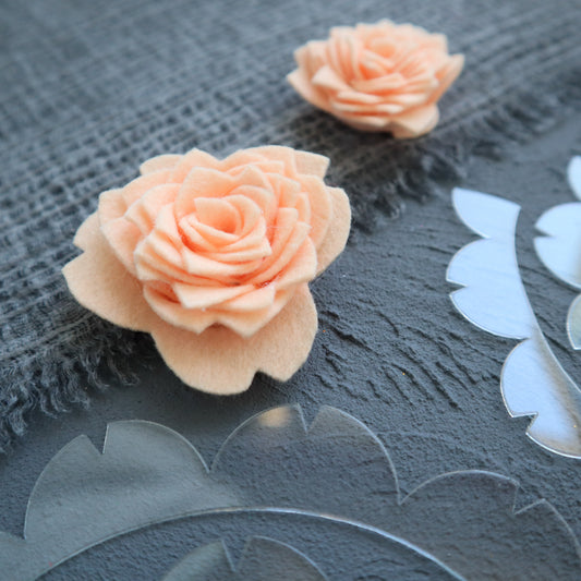 FLOWER MAKING PLASTIC TEMPLATES N-17 SET OF 2 PCS - Luxy Kraft