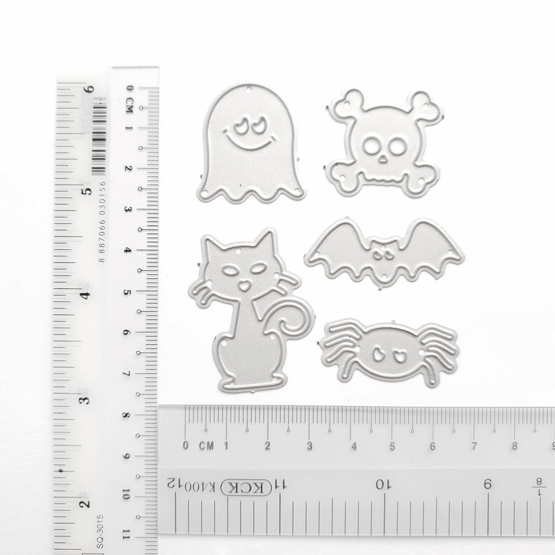 Halloween Skull Cat Bat Metal Cutting Dies 5 pcs set - Luxy Kraft